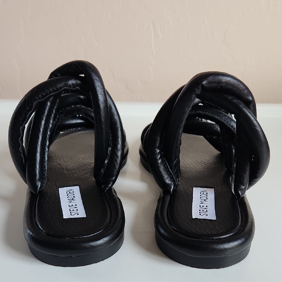 Steve Madden Tangil Sandal Women's Leather Women's Sandals Black Size 6.5 - Picture 5 of 11